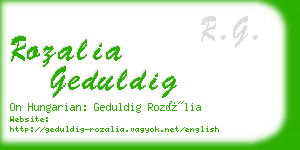 rozalia geduldig business card